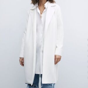ZARA BNWT Faux Suede Twill Coat